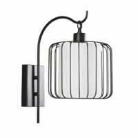 Applique filaire noire et toile blanche Maisons du Monde
