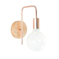 Applique indus en métal cuivré et hévéa Maisons du Monde