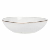 Assiette creuse en grès gris clair Maisons du Monde