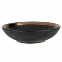 Assiette creuse en grès noir Maisons du Monde