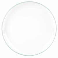 Assiette plate en faïence blanche et bleue Maisons du Monde
