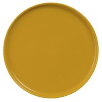 Assiette plate en faïence jaune moutarde Maisons du Monde