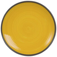 Assiette plate en faïence jaune Maisons du Monde