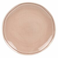 Assiette plate en faïence rose Maisons du Monde