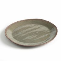 Assiette plate en grès