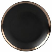 Assiette plate en grès noir Maisons du Monde