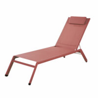 Bain de soleil en aluminium et toile plastifiée terracotta Yuzu Maisons du Monde