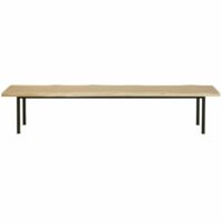 Banc en chêne massif et pieds en métal noir Magnus Maisons du Monde