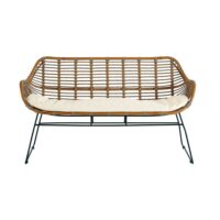 Banquette de jardin 2 places en résine Vanuatu Maisons du Monde