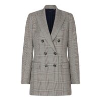 Blazer cintré à carreaux Gris;Carreaux Marron Tommy Hilfiger