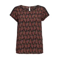 Blouse imprimée manches courtes Imprimé Fond Noir Only