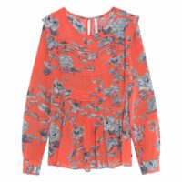 Blouse imprimée taille élastique Loren Imprimé Fond Corail Pepe Jeans