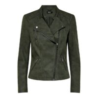 Blouson court fermeture zippée Vert Foncé Only