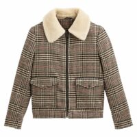 Blouson court imprimé à carreaux Carreaux Beige LA REDOUTE COLLECTIONS