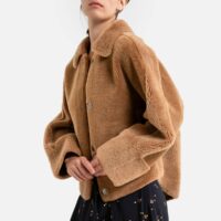 Blouson réversible court en bouclette HELEN Marron OAKWOOD
