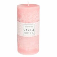 Bougie parfumée cylindrique rose 7 x 15 cm Maisons du Monde