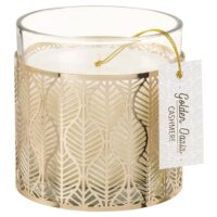 Bougie parfumée en verre et métal doré Maisons du Monde