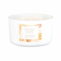 Bougie parfumée en verre teinté blanc Maisons du Monde