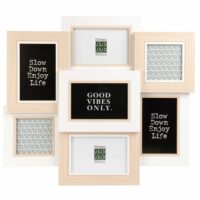 Cadre multivues 7 photos bicolores 48x41 Maisons du Monde