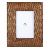 Cadre photo marron brillant à motifs 10x15 Maisons du Monde