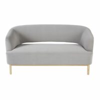 Canapé 2/3 places en velours gris clair Lyv Maisons du Monde