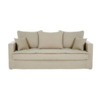 Canapé 3 places en lin lavé beige Célestin Maisons du Monde