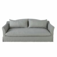 Canapé 4 places en lin lavé gris clair Anaelle Maisons du Monde