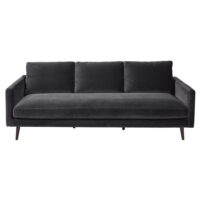 Canapé 4 places en velours gris Kant Maisons du Monde