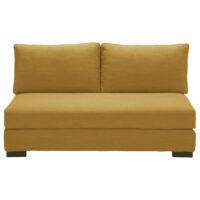 Chauffeuse de canapé 2 places jaune moutarde Terence Maisons du Monde