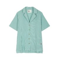 Chemise en coton bio à manches courtes CARAIBE Vert LEON & HARPER