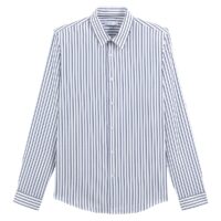 Chemise slim manches longues rayée Blanc Rayé Bleu LA REDOUTE COLLECTIONS