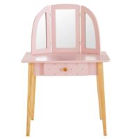Coiffeuse enfant 1 tiroir rose clair April Maisons du Monde