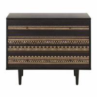 Commode 3 tiroirs bicolore motifs graphiques Mayana Maisons du Monde
