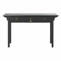 Console 3 tiroirs en pin massif noir Liya Maisons du Monde
