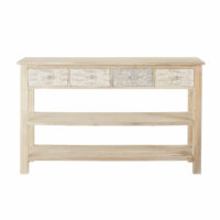 Console 4 tiroirs en manguier massif sculpté Namaste Maisons du Monde
