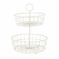 Corbeille double en métal écru Maisons du Monde