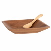 Coupelle et cuillère en acacia et bambou Maisons du Monde
