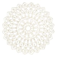 Déco murale mandala en fil de métal doré D80 Maisons du Monde
