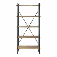 Étagère indus en sapin et métal gris anthracite Staten Maisons du Monde