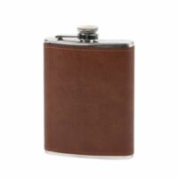 Flasque marron motifs embossés et métal Maisons du Monde