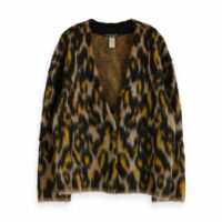 Gilet boutonné en maille motif léopard Imprimé Léopard Maison Scotch