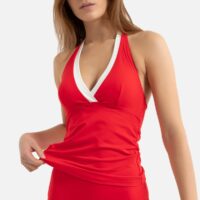 Haut de maillot de bain tankini Rouge/Ivoire;Bleu Marine/Ivoire;Noir/Ivoire LA REDOUTE COLLECTIONS