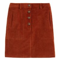 Jupe courte en velours Rouge Brique LA REDOUTE COLLECTIONS