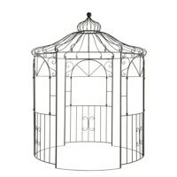Kiosque de jardin en métal marron foncé vieilli St Germain Maisons du Monde