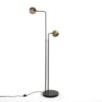 Lampadaire à 2 bras verre et métal