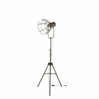 Lampadaire trépied indus en métal doré effet vieilli H143 Maisons du Monde
