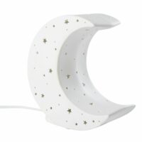Lampe lune en porcelaine ajourée blanche Maisons du Monde
