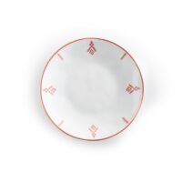 Lot 4 assiettes dessert Medina Blanc/Terracotta LA REDOUTE INTERIEURS