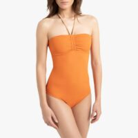 Maillot de bain 1 pièce bandeau Orange LA REDOUTE COLLECTIONS