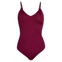 Maillot de bain 1 pièce fines bretelles Bordeaux LA REDOUTE COLLECTIONS